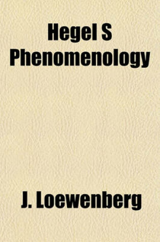 Cover of Hegel S Phenomenology