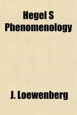 Book cover for Hegel S Phenomenology