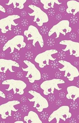 Cover of Journal Notebook Bears in Snow Winter Pattern - Pink