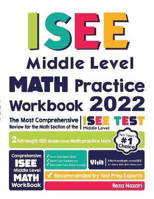 Book cover for ISEE Middle Level Math Practice Workbook
