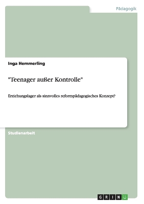 Book cover for "Teenager ausser Kontrolle"