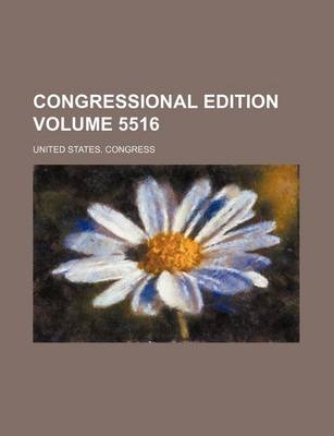 Book cover for Congressional Edition Volume 5516