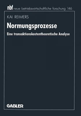 Cover of Normungsprozesse