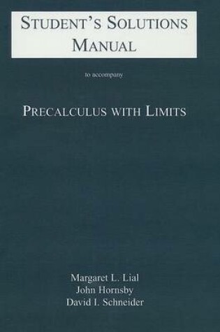 Cover of Student Solutions Manual for Precalculus with Limits