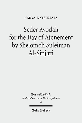 Book cover for Seder Avodah for the Day of Atonement by Shelomoh Suleiman Al-Sinjari