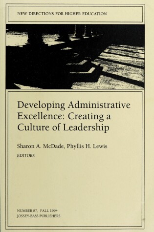 Cover of Developing Administrative Excellence 87