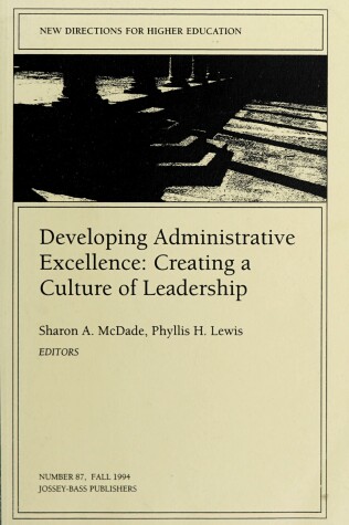 Book cover for Developing Administrative Excellence 87