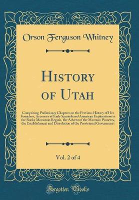 Book cover for History of Utah, Vol. 2 of 4