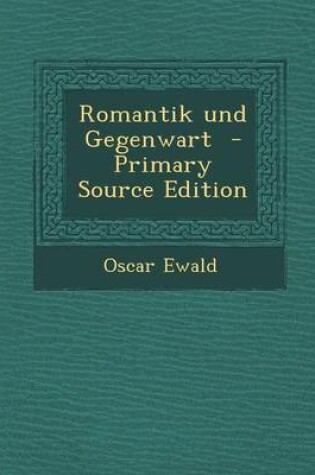 Cover of Romantik Und Gegenwart