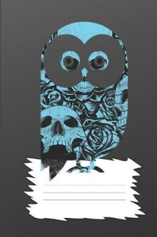 Cover of Blue Spooky Owl Lover School Notebook
