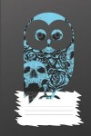 Book cover for Blue Spooky Owl Lover School Notebook