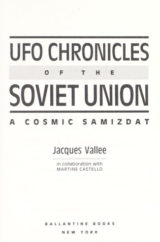 Cover of UFO Chronicles of the Soviet Union
