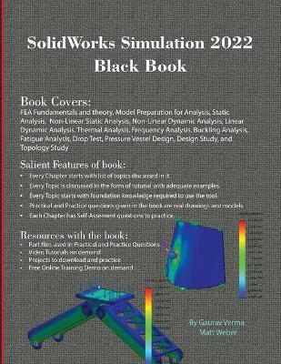 Book cover for SolidWorks Simulation 2022 Black Book