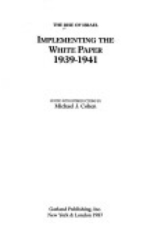 Cover of Implement the White Paper