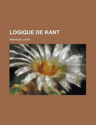 Book cover for Logique de Kant