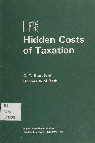 Cover of Hidden Costs of Taxation
