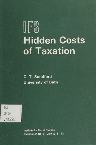 Book cover for Hidden Costs of Taxation