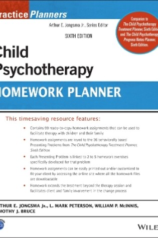 Cover of Child Psychotherapy Homework Planner