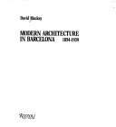 Book cover for Modern Architecture in Barcelona
