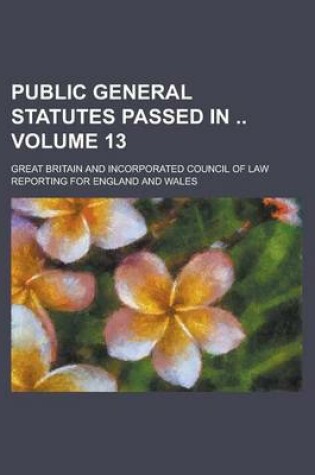 Cover of Public General Statutes Passed in Volume 13