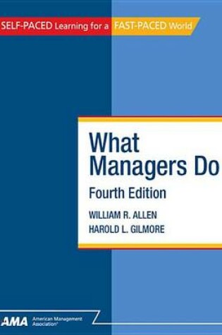 Cover of What Managers Do