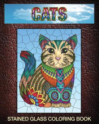 Book cover for Cats Stained Glass Coloring Book