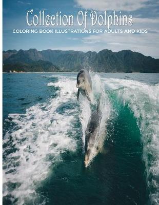 Book cover for Collection Of Dolphins Coloring Book Illustrations For Adults & Kids