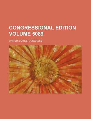 Book cover for Congressional Edition Volume 5089