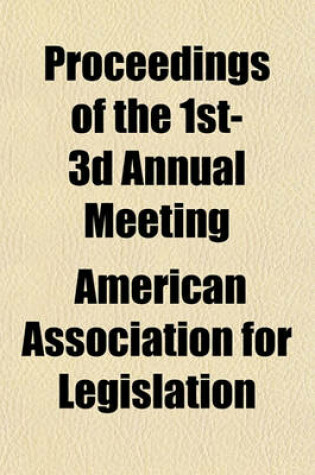 Cover of Proceedings of the 1st-3D Annual Meeting