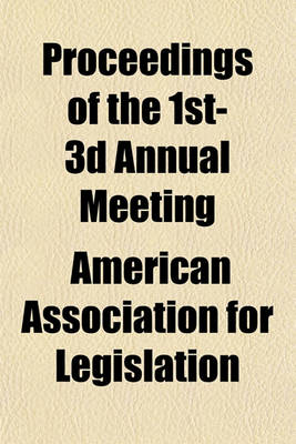 Book cover for Proceedings of the 1st-3D Annual Meeting