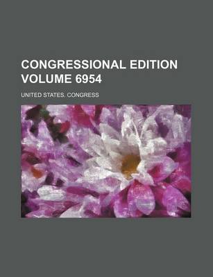 Book cover for Congressional Edition Volume 6954