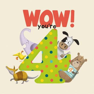 Book cover for WOW! You're Four birthday book