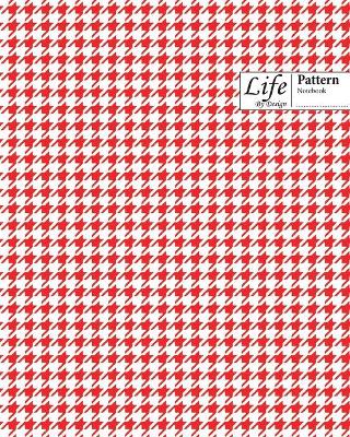 Book cover for Checkered II Pattern Composition Notebook Wide Large 100 Sheet Red Cover