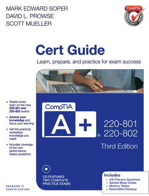 Book cover for CompTIA A+ 220-801 and 220-802 Cert Guide