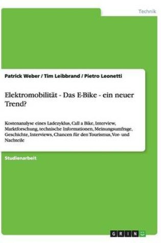 Cover of Elektromobilität - Das E-Bike - ein neuer Trend?
