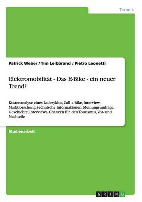 Book cover for Elektromobilität - Das E-Bike - ein neuer Trend?