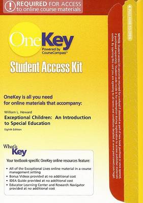 Book cover for OneKey CourseCompass, Student Access Kit, Exceptional Children