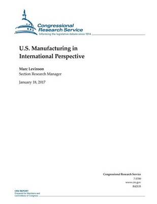 Book cover for U.S. Manufacturing in International Perspective