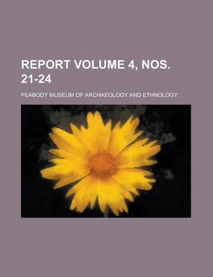 Book cover for Report Volume 4, Nos. 21-24