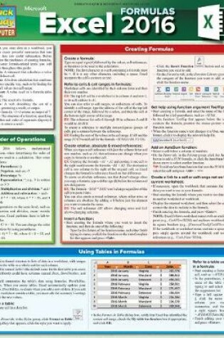 Cover of Excel 2016 Formulas