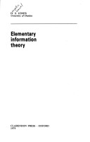 Cover of Elementary Information Theory