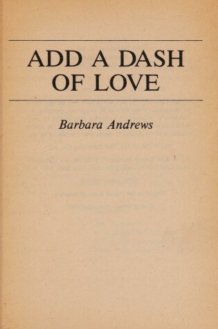 Cover of Add a Dash of Love