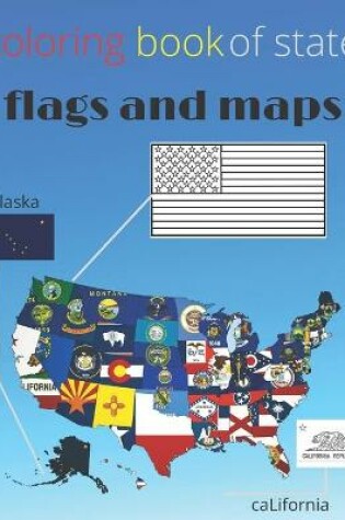 Cover of coloring book of state flags and maps