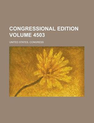 Book cover for Congressional Edition Volume 4503