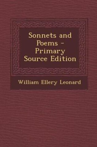 Cover of Sonnets and Poems