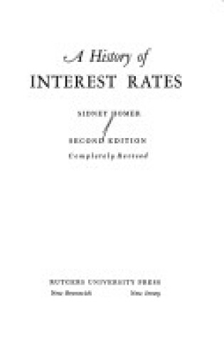 Cover of History of Interest Rates