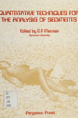 Cover of Quantitative Techniques for the Analysis of Sediments