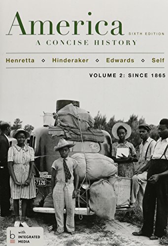 Book cover for America: A Concise History, Volume 2, with Launchpad (Six Month Access)