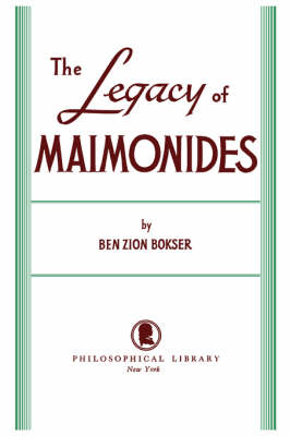 Book cover for Legacy of Maimonides