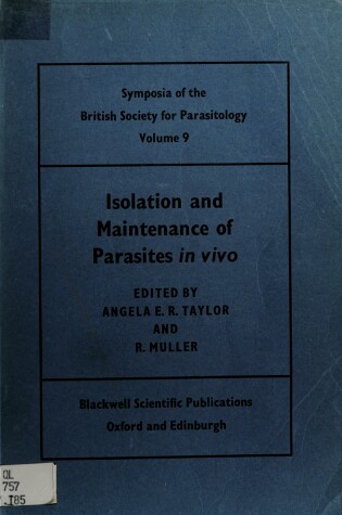 Cover of Isolation and Management of Parasites in Vivo